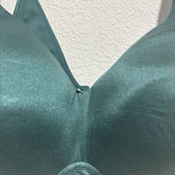 CACIQUE Lightly Lined No Wire Green Turquoise Bra Size 40DD - Picture 2 of 7